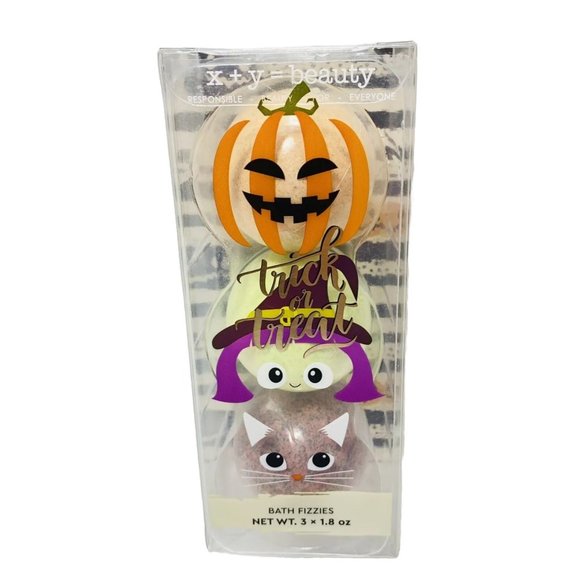 X + Y = Beauty 3pc Set Bath Fizzies Bath Bombs Relaxation Bathroom Fizzies - Picture 1 of 8